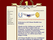 Tablet Screenshot of acehhcare.com